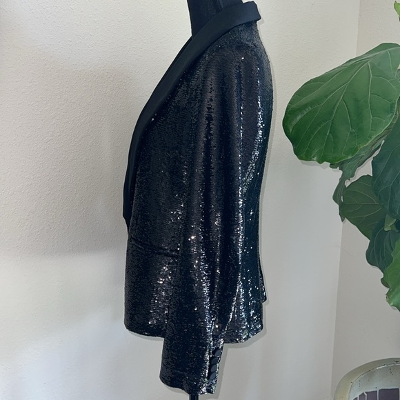 Ralph Lauren Women’s Sequin Single Breast Lined Heavy Blazer Jacket Size 6 - Picture 8 of 16